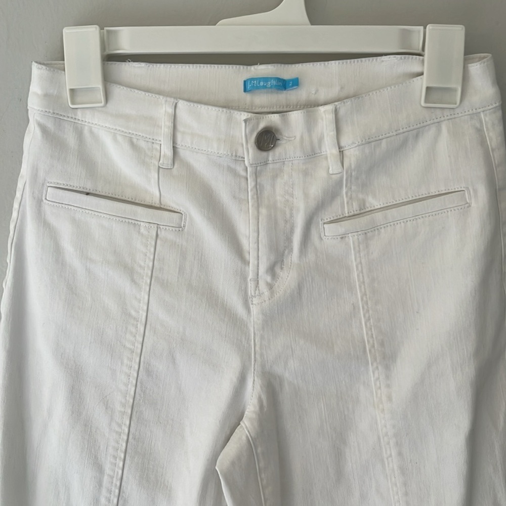 J McLaughlin White Straight-Leg sailor styled jeans. Size 2 - Picture 2 of 6